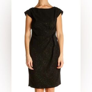 The Limited Black Sparkle Tie-Waist Dress